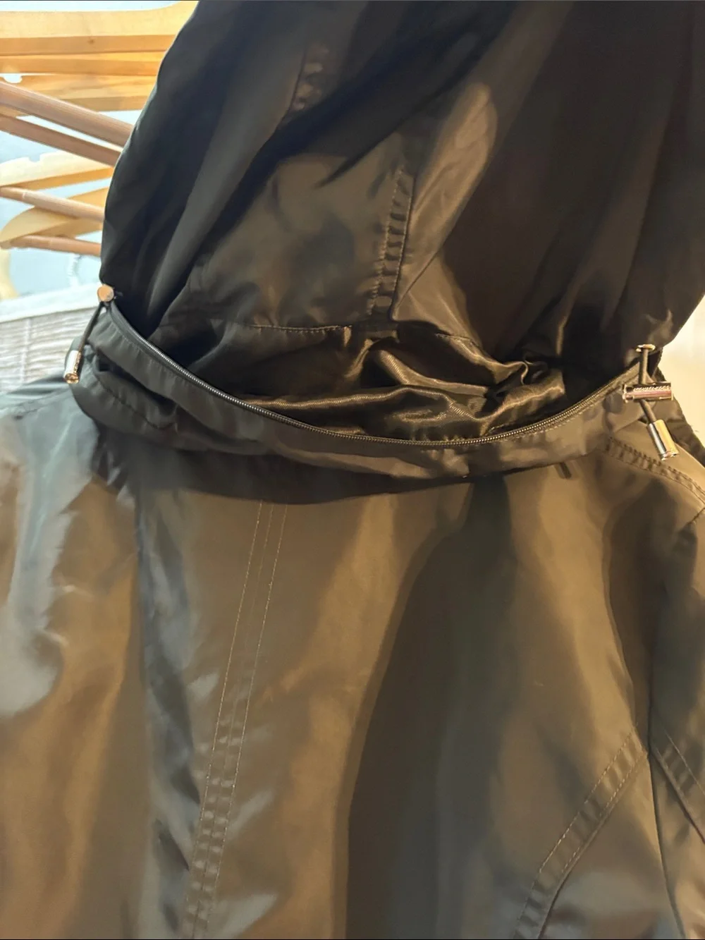 Michael Kors Olive Hooded Utility Jacket